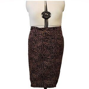 Robert Louis Zebra Print Pencil Skirt Business Girls Night Out, Size 22W